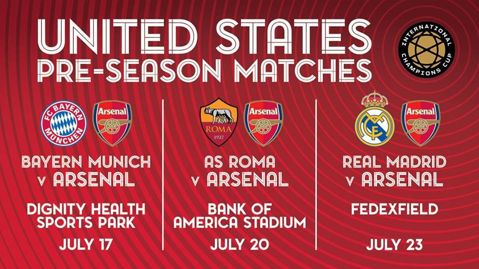 Arsenal Returns to the US this summer!